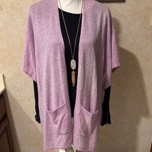 NWT Nordstrom Women's Lavender 100% Cashmere Sweater/Shrug, One Size